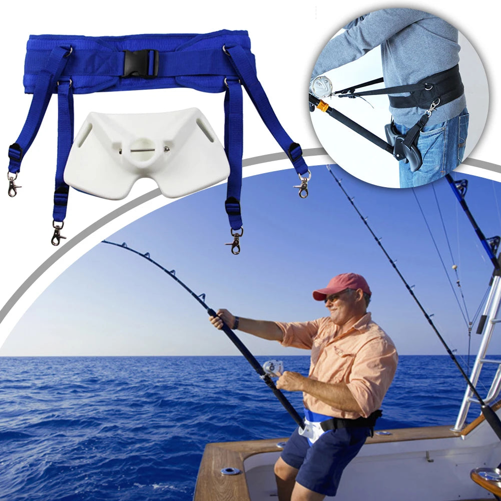 Deep Sea Boat Trolling Fishing Rod Belly Top Holders Base Adjustable Protective Belt Vest