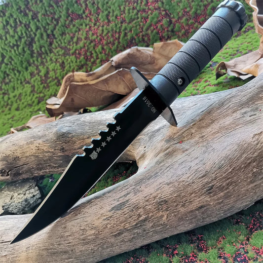 Ultimate Tactical Hunting Knife - Stainless Steel Blade, ABS Handle, Fixed Blade and Scabbard Included