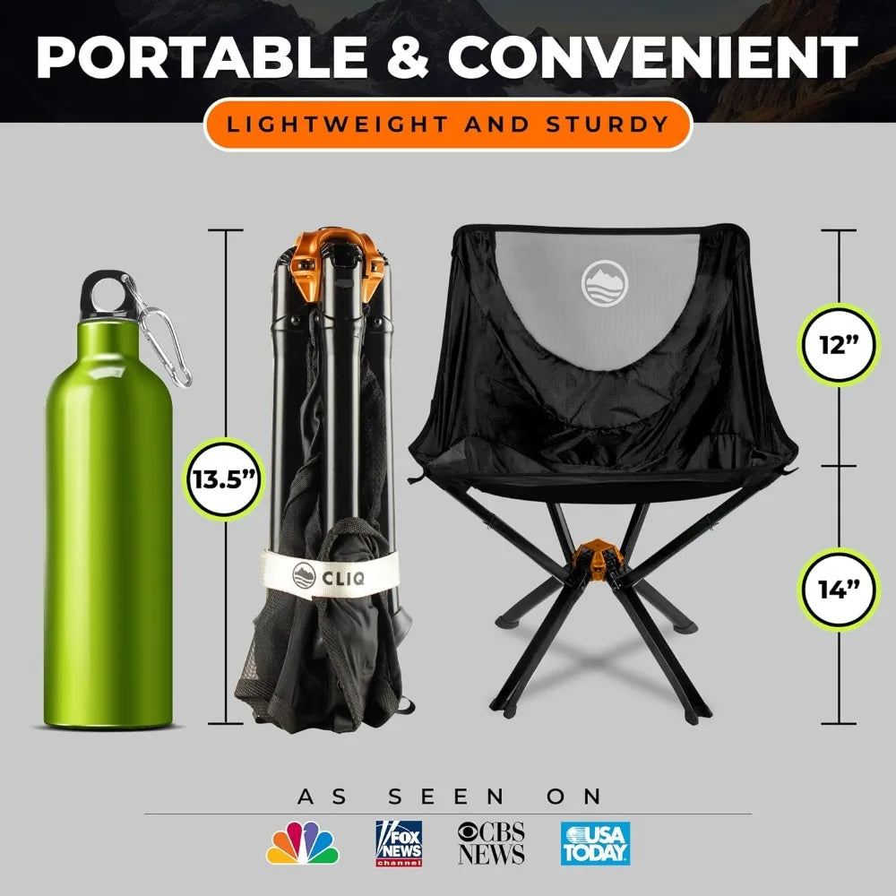 Portable Chair - Lightweight Folding Chair for Camping - Supports 300 Lbs - Perfect for Outdoor Adventures