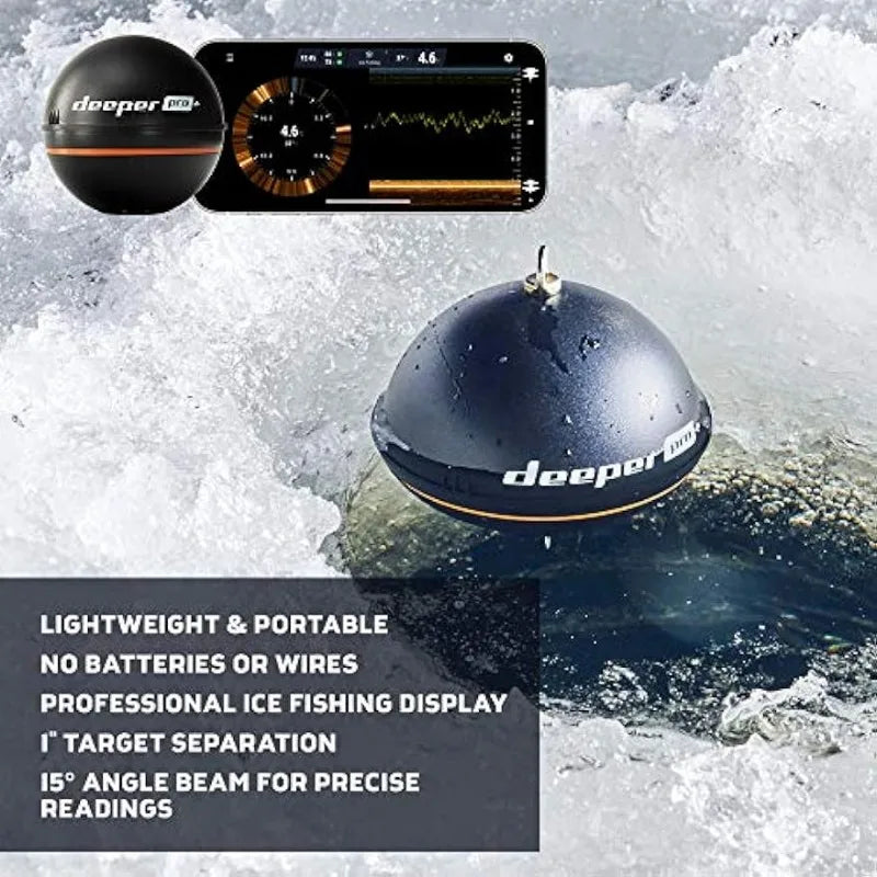 Deeper PRO+ Smart Sonar Castable and Portable WiFi Fish Finder with Gps