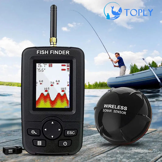 Wireless Sonar Fishing Alert Fish Finder Underwater Echo Sounder