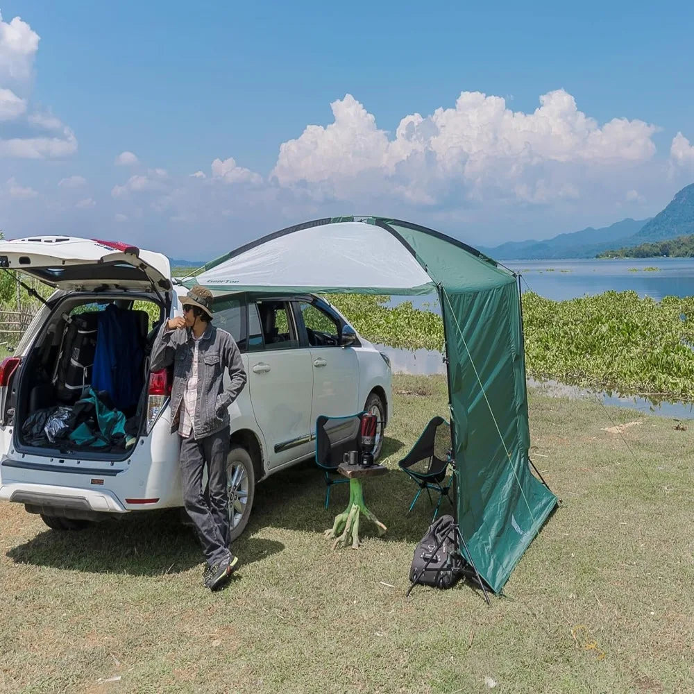 Portable Car Awning for Camping Vehicle Side Tent for SUV Car Trunk Shade Freight free