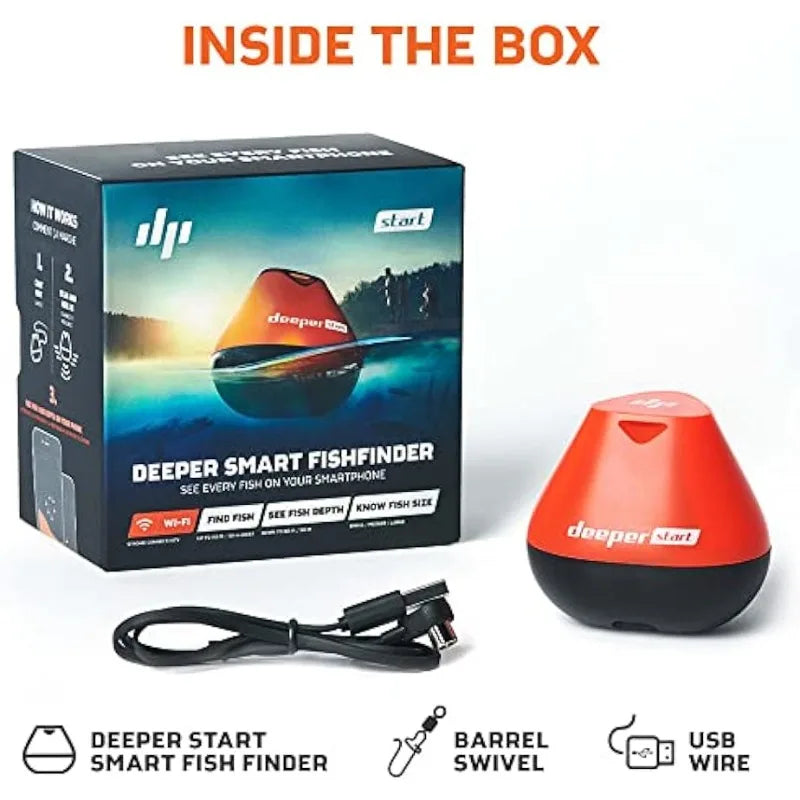 Portable Fish Finder and Depth Finder For Recreational Fishing From Dock, Shore Or Bank