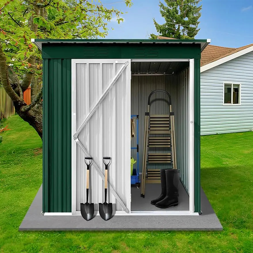 Metal Outdoor Storage Shed with Door & Lock