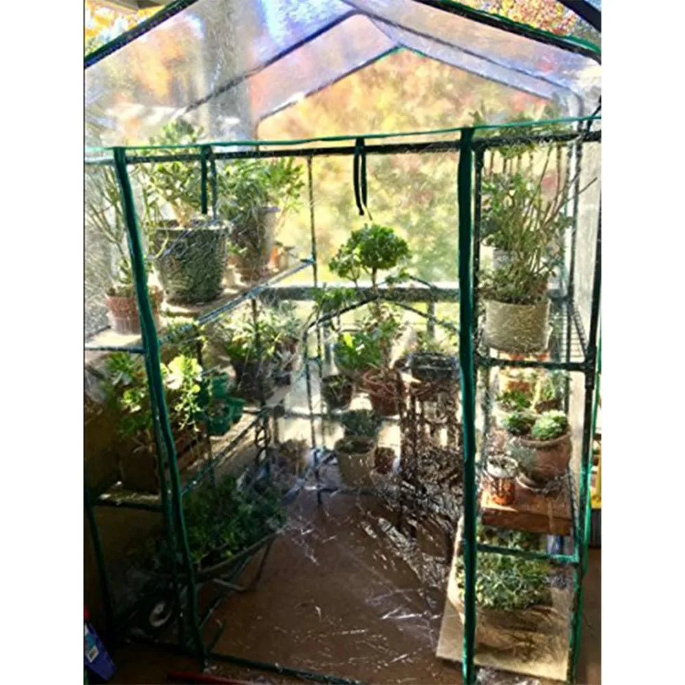 Versatile Greenhouse Plants House Steel Frame with Durable Shelves Indoor Outdoor