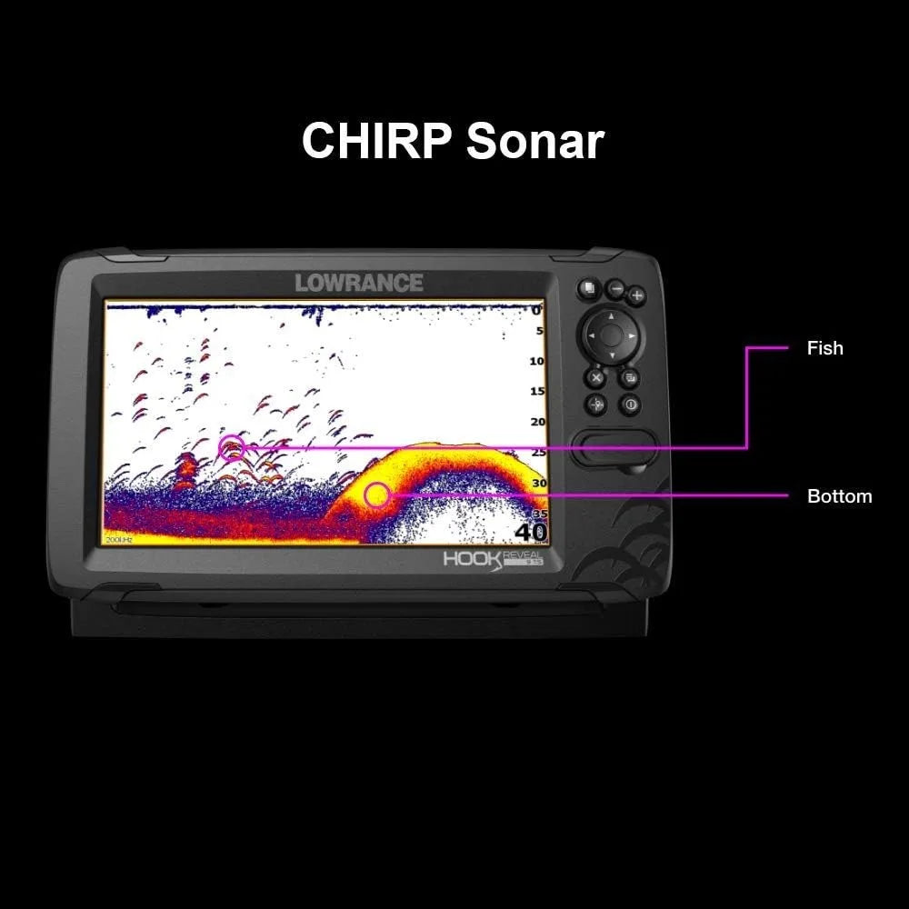 Lowrance Hook Reveal 7 Inch Fish Finders with Transducer, Plus Optional Preloaded Maps