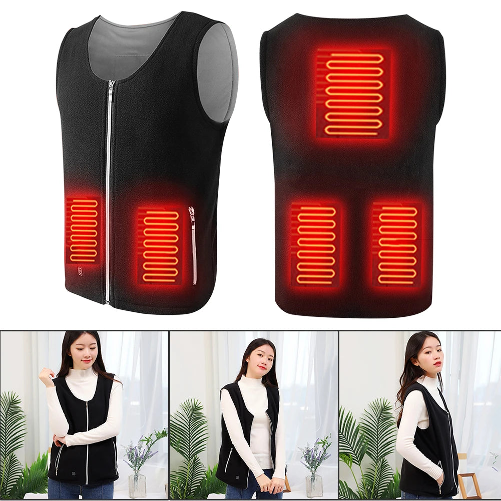 Men Jacket heated Warm vest Electric