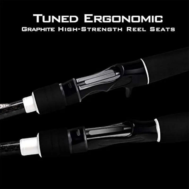 KastKing Perigee II Fishing Rods - Fuji O-Ring Line Guides, 24 Ton Carbon Fiber Casting and Spinning Rods - Two Pieces