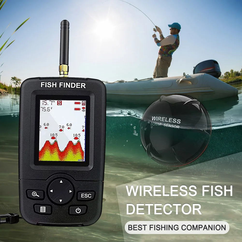 Wireless Sonar Fishing Alert Fish Finder Underwater Echo Sounder