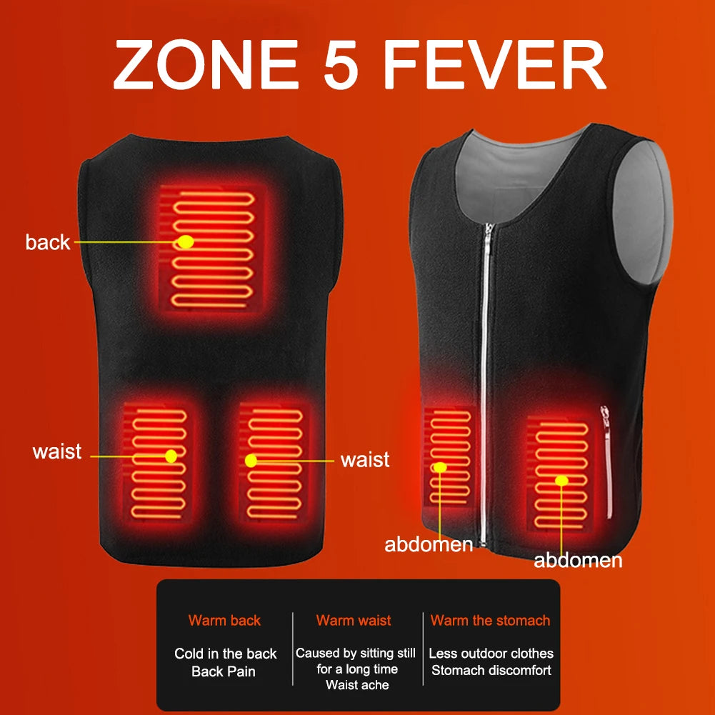 Men Jacket heated Warm vest Electric