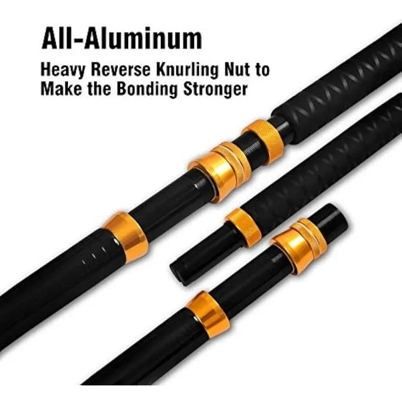 Fiblink Bent Butt Fishing Rod 2-Piece Saltwater Offshore Trolling Rod Big Game Roller Rod Conventional Boat Fishing Pole