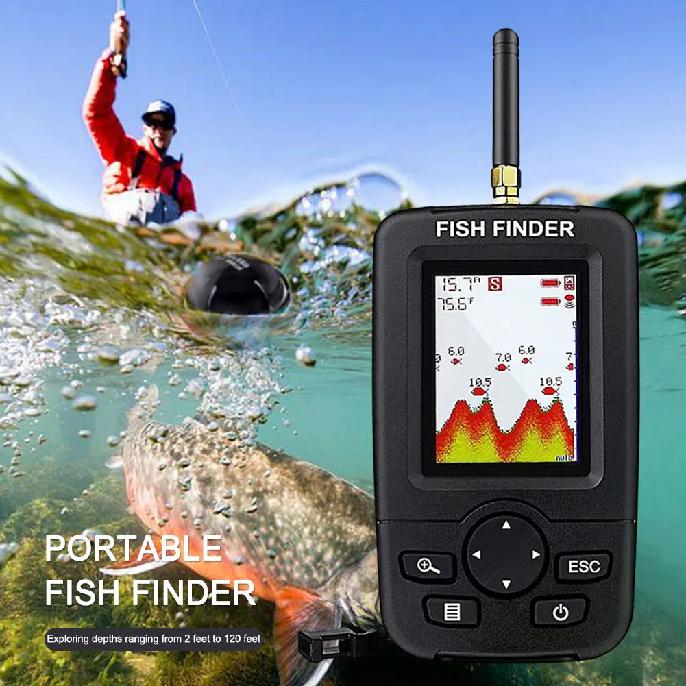 Wireless Sonar Fishing Alert Fish Finder Underwater Echo Sounder